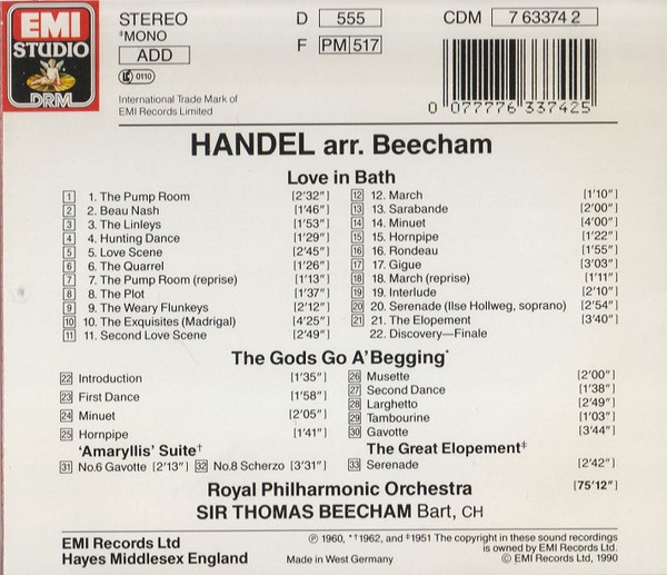 Georg Friedrich Händel - Sir Thomas Beecham – Royal Philharmonic Orchestra-1