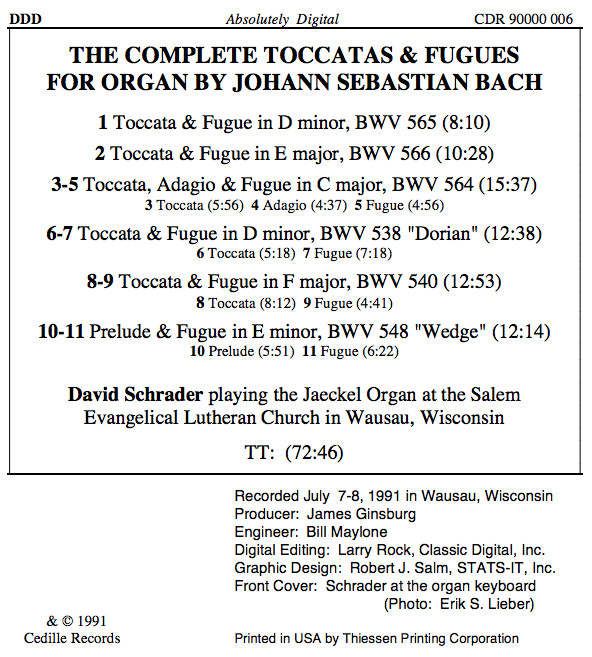 Johann Sebastian Bach, David Schrader-2
