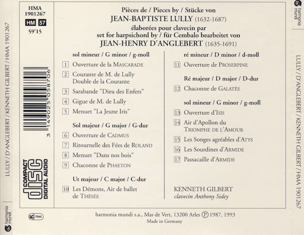 Jean-Baptiste Lully, Kenneth Gilbert-1