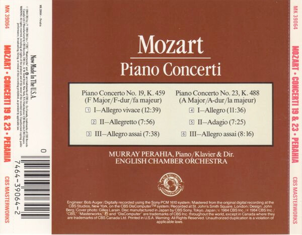 Wolfgang Amadeus Mozart – Murray Perahia, English Chamber Orchestra-1
