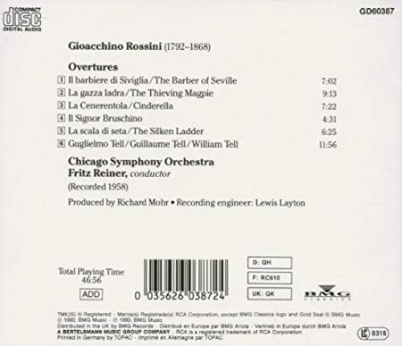 Gioacchino Rossini - Chicago Symphony Orchestra / Fritz Reiner-1