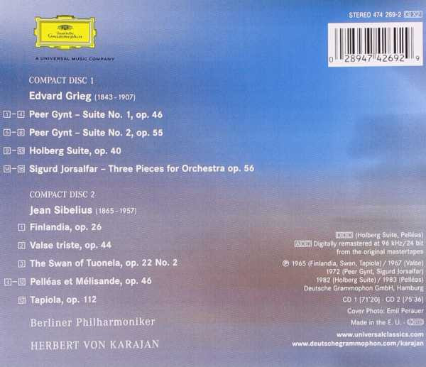 Edvard Grieg | Jean Sibelius, Herbert von Karajan, Berliner Philharmoniker-1