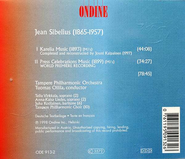 Jean Sibelius, Tampere Philharmonic Orchestra, Tuomas Ollila-2