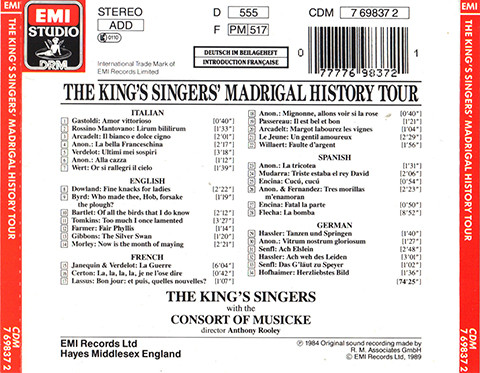 The King's Singers, The Consort Of Musicke, Anthony Rooley-1