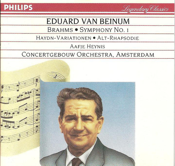 Johannes Brahms – Eduard van Beinum, Aafje Heynis, Concertgebouworkest – Symphony No. 1 • Haydn-Variationen • Alt-Rhapsodie (CD) (Mint (M)) Johannes Brahms – Eduard van Beinum, Aafje Heynis, Concertgebouworkest – Symphony No. 1 • Haydn-Variationen • Alt-Rhapsodie (CD) (Mint (M))