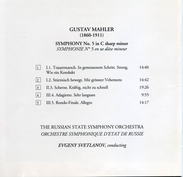 Gustav Mahler, Evgeni Svetlanov-1