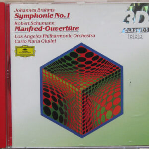 Johannes Brahms / Robert Schumann – Los Angeles Philharmonic Orchestra, Carlo Maria Giulini – Symphonie No. 1 / Manfred-Ouvertüre (CD) (Mint (M))