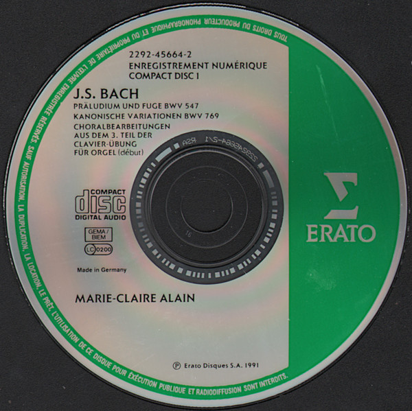 Johann Sebastian Bach - Marie-Claire Alain-2