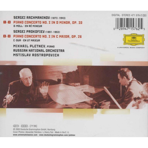 Sergei Prokofiev / Sergei Rachmaninoff, Mikhail Pletnev, Mstislav Rostropovich, Russian National Orchestra-1