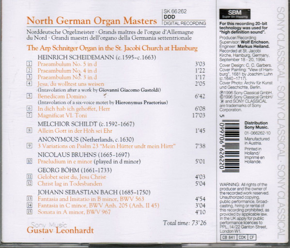 Gustav Leonhardt – Heinrich Scheidemann • Melchior Schildt • Nikolaus Bruhns • Georg Böhm • Johann Sebastian Bach-1