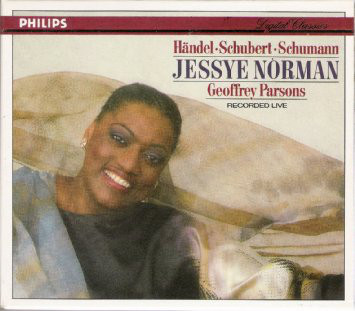 Georg Friedrich Händel, Franz Schubert, Robert Schumann, Jessye Norman – Handel – Schubert – Schumann (CD) (Mint (M)) Georg Friedrich Händel, Franz Schubert, Robert Schumann, Jessye Norman – Handel – Schubert – Schumann (CD) (Mint (M))