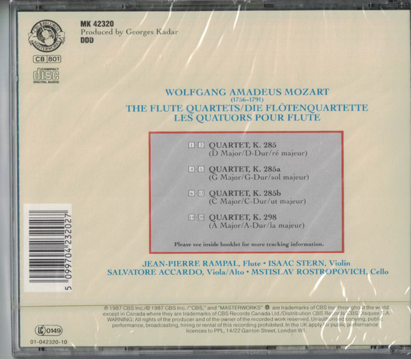 Jean-Pierre Rampal, Isaac Stern, Salvatore Accardo, Mstislav Rostropovich, Wolfgang Amadeus Mozart-1