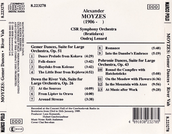 Alexander Moyzes – Slovak Radio Symphony Orchestra, Ondrej Lenárd-1