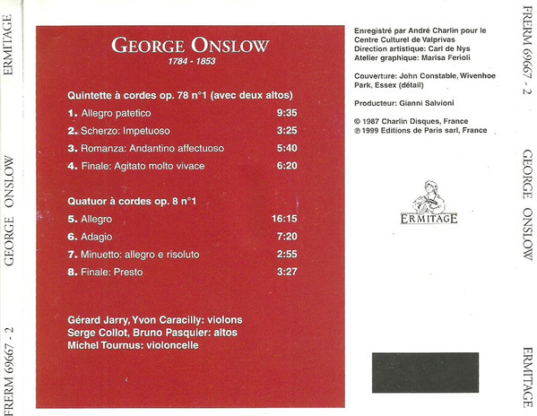 George Onslow - Gérard Jarry, Yvon Caracilly, Serge Collot, Bruno Pasquier, Michel Tournus-2
