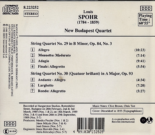 Louis Spohr, New Budapest Quartet-1