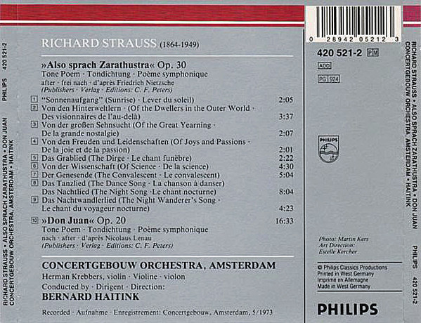 Richard Strauss - Bernard Haitink, Concertgebouworkest-1