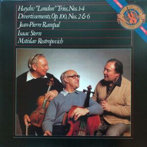 Joseph Haydn, Jean-Pierre Rampal, Isaac Stern, Mstislav Rostropovich – London Trio No. 1 to No. 4 / Divertissement No. 2, And No. 6 Op.100 (LP) (Mint (M)) Joseph Haydn, Jean-Pierre Rampal, Isaac Stern, Mstislav Rostropovich – London Trio No. 1 to No. 4 / Divertissement No. 2, And No. 6 Op.100 (LP) (Mint (M))