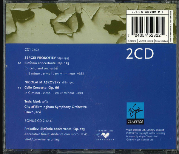 Truls Mørk, City Of Birmingham Symphony Orchestra, Paavo Järvi - Sergei Prokofiev / Nikolai Myaskovsky-1