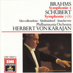 Johannes Brahms / Franz Schubert – Philharmonia Orchestra, Herbert von Karajan – Brahms: Symphonie 2 / Schubert: Symphony 7 (8) (CD) (Mint (M))