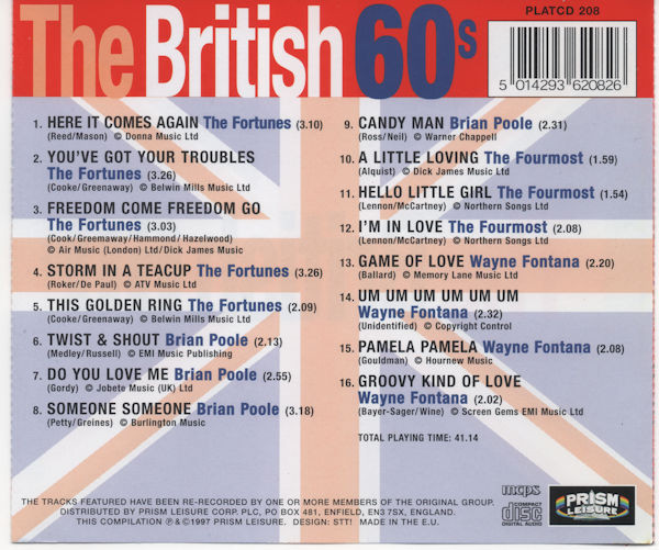 The Fourmost, Brian Poole, Wayne Fontana, The Fortunes-3