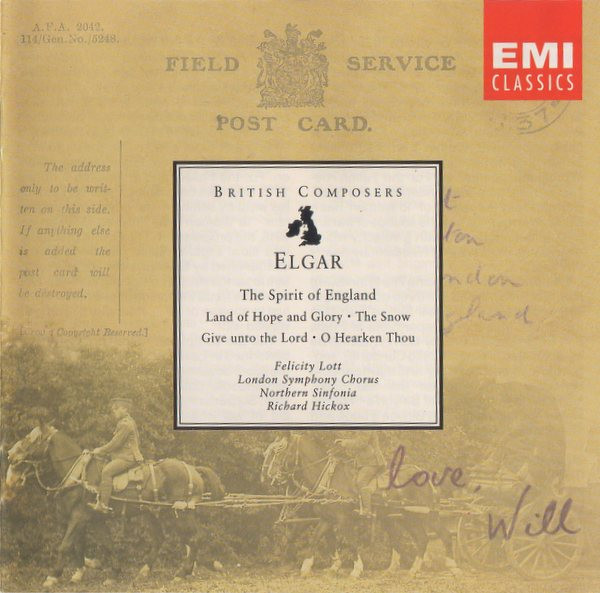 Sir Edward Elgar – Felicity Lott, London Symphony Chorus, Northern Sinfonia, Richard Hickox – The Spirit Of England (CD) (Mint (M)) Sir Edward Elgar – Felicity Lott, London Symphony Chorus, Northern Sinfonia, Richard Hickox – The Spirit Of England (CD) (Mint (M))