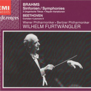 Johannes Brahms, Ludwig van Beethoven, Wiener Philharmoniker, Berliner Philharmoniker, Wilhelm Furtwängler – Sinfonien / Symphonies, 3 Ungarische Tänze, Haydn – Variatonen, Coriolan,  Leonore II (3xCD) (Mint (M))