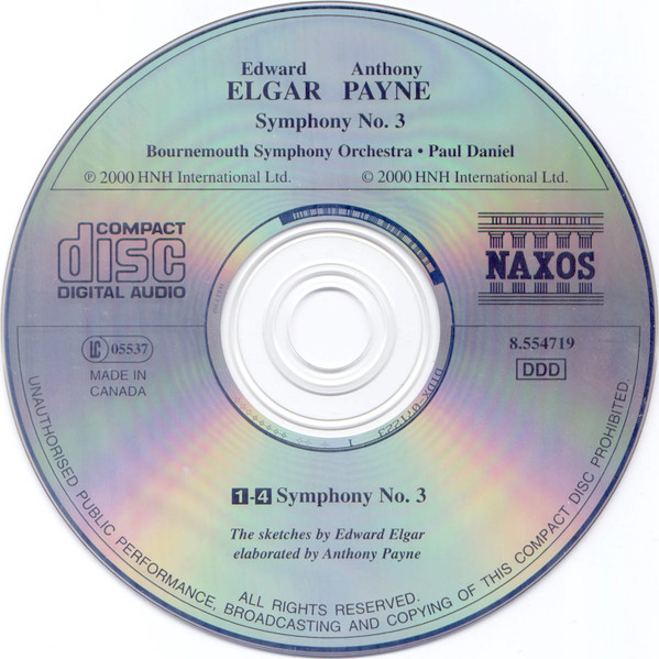 Sir Edward Elgar, Anthony Payne (2), Bournemouth Symphony Orchestra, Paul Daniel-2