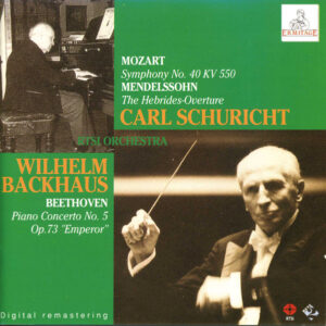 Wolfgang Amadeus Mozart, Felix Mendelssohn-Bartholdy, Ludwig van Beethoven, Carl Schuricht, Wilhelm Backhaus, Orchestra Della Radio Televisione Della Svizzera Italiana – Symphony No.40 KV 550 / The Hebrides-Overture / Piano Concerto No.5 Op.73 “Emperor” (CD) (Mint (M)) Wolfgang Amadeus Mozart, Felix Mendelssohn-Bartholdy, Ludwig van Beethoven, Carl Schuricht, Wilhelm Backhaus, Orchestra Della Radio Televisione Della Svizzera Italiana – Symphony No.40 KV 550 / The Hebrides-Overture / Piano Concerto No.5 Op.73 “Emperor” (CD) (Mint (M))