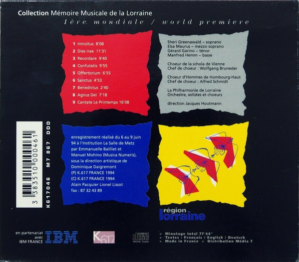 Louis Théodore Gouvy - Choralschola Der Wiener Hofburgkapelle, Choeur D'Hommes De Hombourg-Haut, Philharmonie De Lorraine, Jacques Houtmann-1