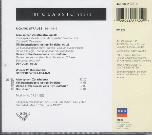 Richard Strauss - Wiener Philharmoniker, Herbert von Karajan-1