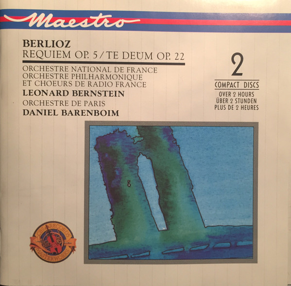 Hector Berlioz – Orchestre National De France, Orchestre Philharmonique De Radio France Et Chœur de Radio France, Leonard Bernstein, Orchestre De Paris, Daniel Barenboim – Requiem Op. 5 / Te Deum Op. 22 (2xCD) (Mint (M)) Hector Berlioz – Orchestre National De France, Orchestre Philharmonique De Radio France Et Chœur de Radio France, Leonard Bernstein, Orchestre De Paris, Daniel Barenboim – Requiem Op. 5 / Te Deum Op. 22 (2xCD) (Mint (M))