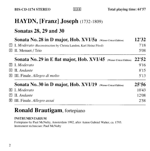 Joseph Haydn, Ronald Brautigam-1