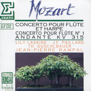 Wolfgang Amadeus Mozart – Lily Laskine, Jean-François Paillard / Theodor Guschlbauer, Jean-Pierre Rampal – Concerto Pour Flûte & Harpe / Concerto Pour Flûte N°1 / Andante KV 315 (CD) (Mint (M))