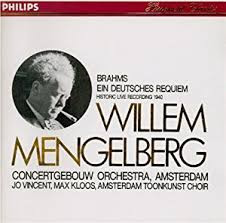 Johannes Brahms – Willem Mengelberg, Concertgebouworkest, Jo Vincent, Max Kloos, Toonkunstkoor Amsterdam – Ein Deutsches Requiem (CD) (Mint (M))