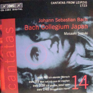 Johann Sebastian Bach, Bach Collegium Japan, Masaaki Suzuki – Cantatas 14 : BWV 48 Ich Elender Mensch – BWV 89 Was Soll Ich Dir Machen – BWV 109 Ich Glaube, Lieber Herr – BWV 148 Bringet Dem Herrn (CD) (Mint (M)) Johann Sebastian Bach, Bach Collegium Japan, Masaaki Suzuki – Cantatas 14 : BWV 48 Ich Elender Mensch – BWV 89 Was Soll Ich Dir Machen – BWV 109 Ich Glaube, Lieber Herr – BWV 148 Bringet Dem Herrn (CD) (Mint (M))