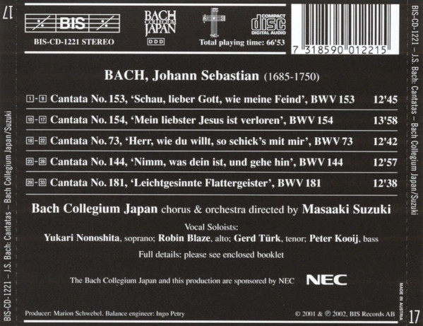 Johann Sebastian Bach, Bach Collegium Japan, Masaaki Suzuki-1