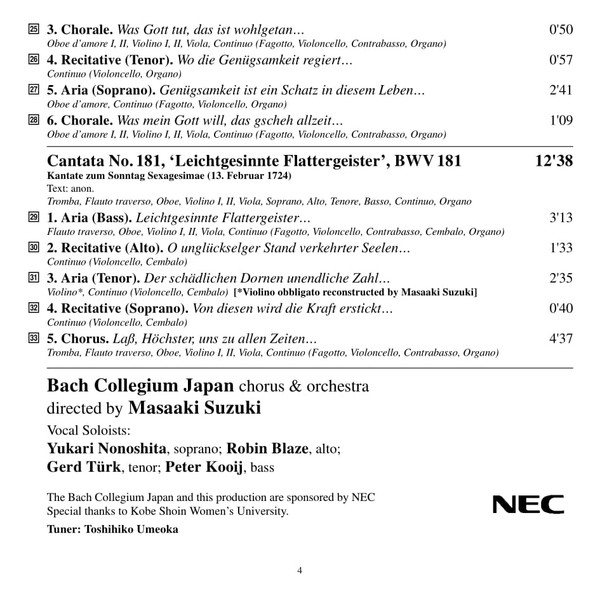 Johann Sebastian Bach, Bach Collegium Japan, Masaaki Suzuki-4