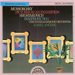 Modest Mussorgsky / Dmitri Shostakovich – The Czech Philharmonic Orchestra, Karel Ančerl – Pictures At An Exhibition / Symphony No. 1 (CD) (Mint (M))