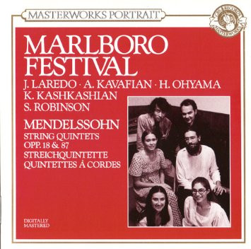 Felix Mendelssohn-Bartholdy, Jaime Laredo . Annie Kavafian . Heiichiro Ohyama . Kim Kashkashian . Sharon Robinson (2) – Marlboro Festival, String Quintets Op. 18 & 87 (CD) (Mint (M)) Felix Mendelssohn-Bartholdy, Jaime Laredo . Annie Kavafian . Heiichiro Ohyama . Kim Kashkashian . Sharon Robinson (2) – Marlboro Festival, String Quintets Op. 18 & 87 (CD) (Mint (M))